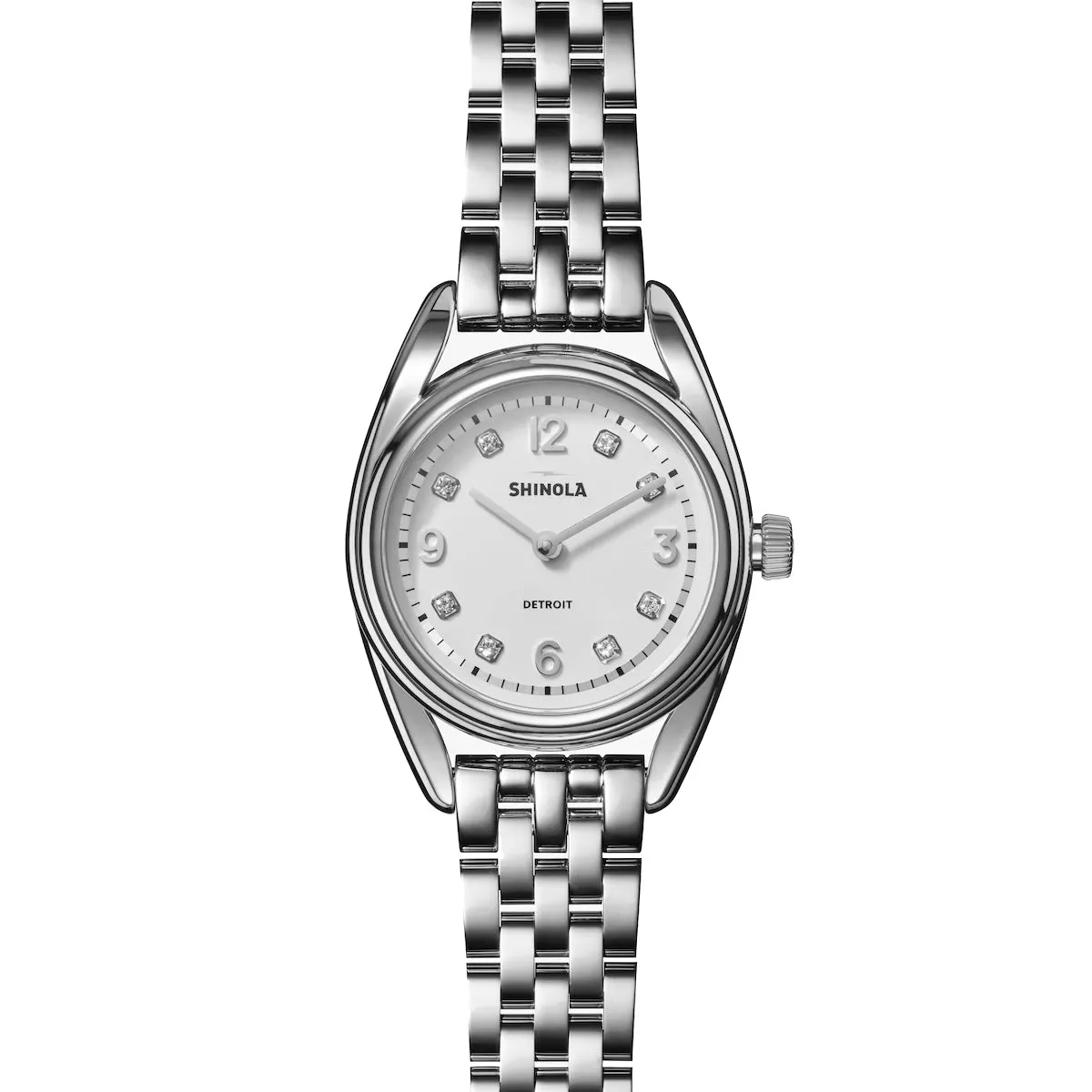 Shinola 30mm Derby Silver Diamond Dial Watch S0120250583