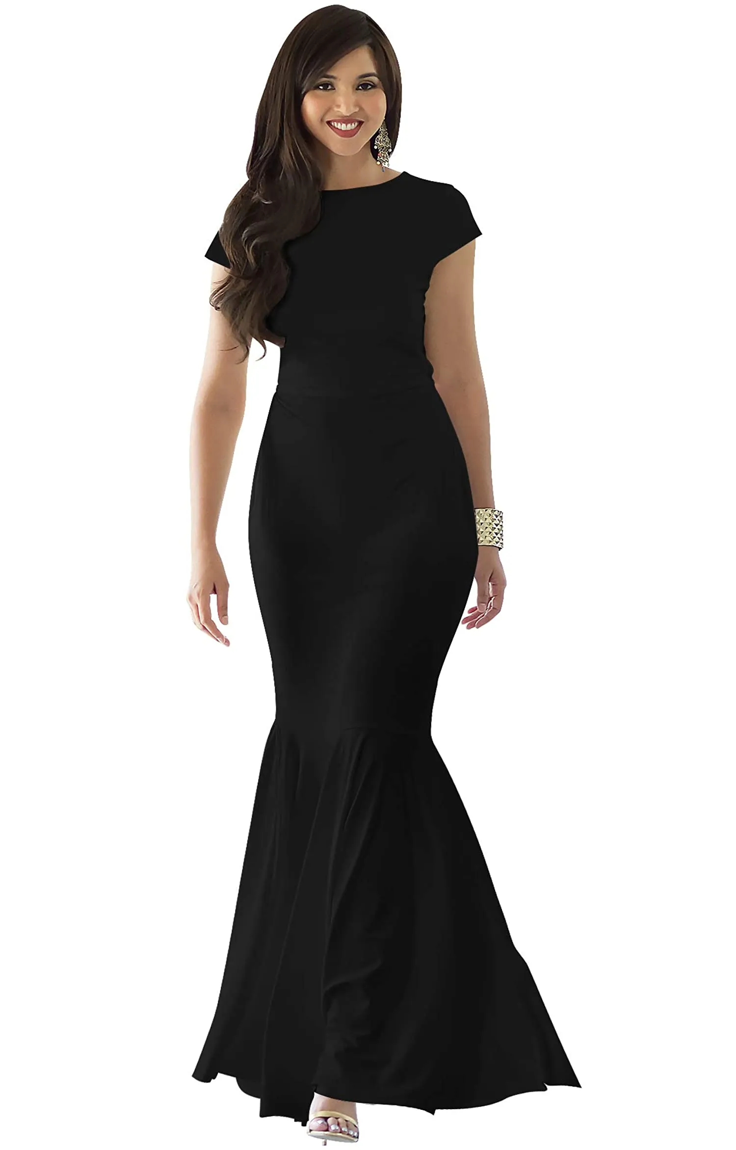 Short Cap Evening Dress