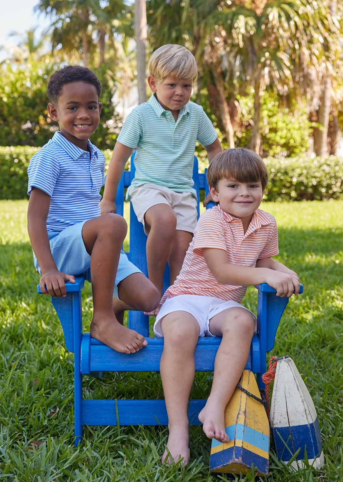 Short Sleeve Polo - Orange Stripe