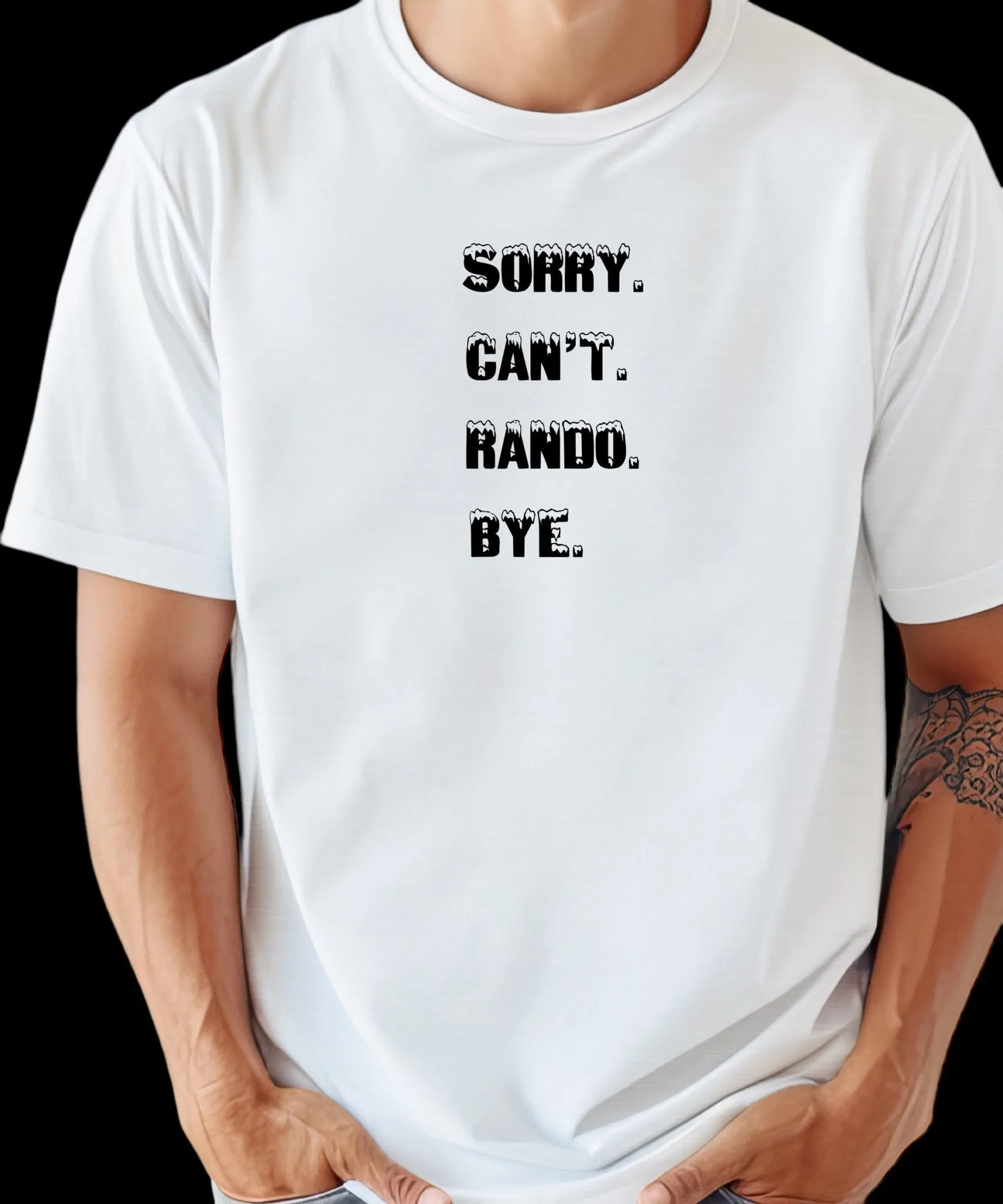 Sorry.Can't. Rando. Bye. - Randonnee t-skjorte unisex ski-skjorte