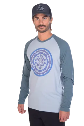 Sri Yantra on Long-Sleeve Men's Raglan