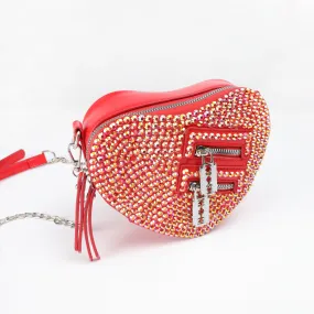 Sweetheart Rhinestone Crossbody Purse