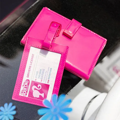 The Passport & Luggage Tag Set in Barbie Pink