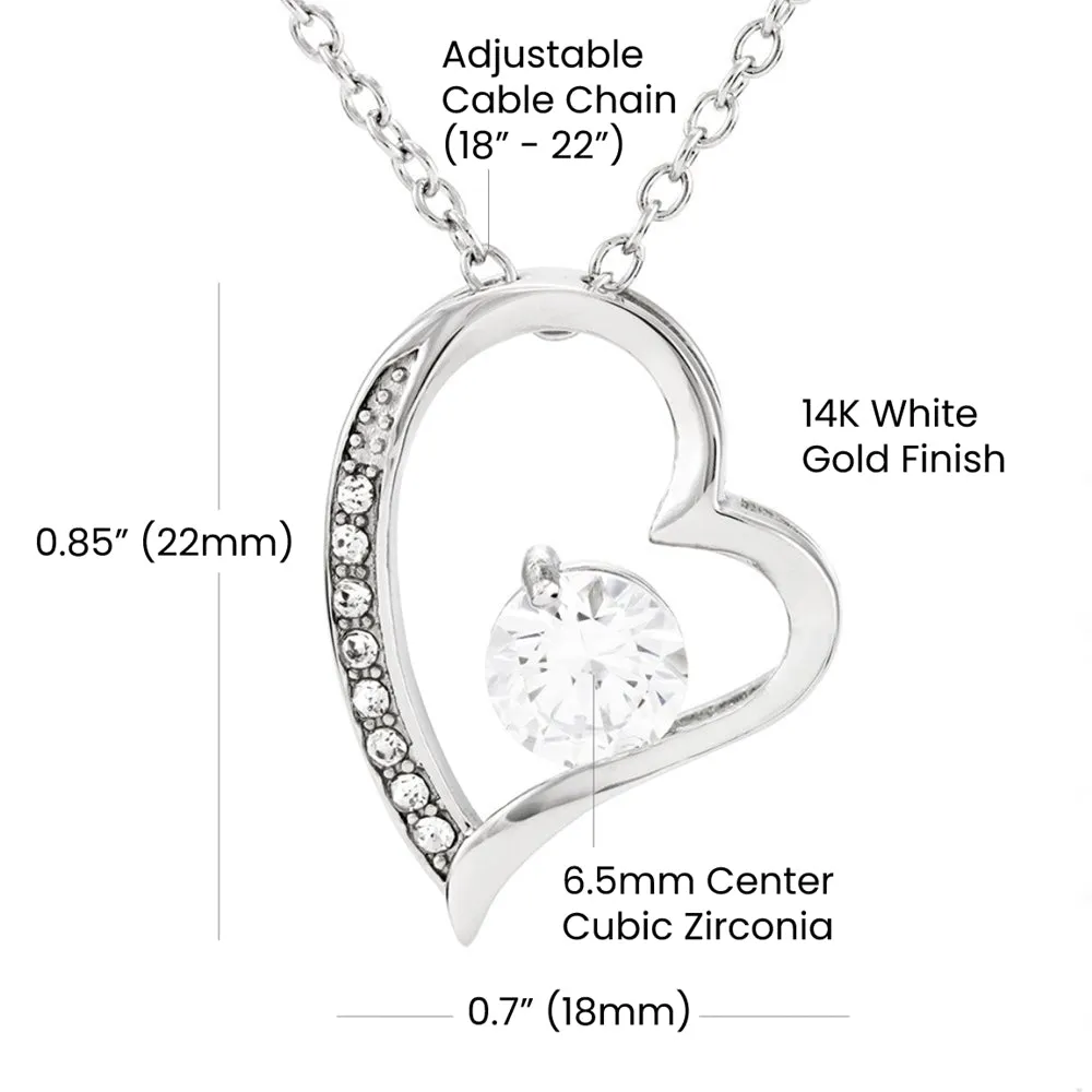 To My Daughter, If I Coud Give You On Thing, Forever Love Heart Pendant Necklace