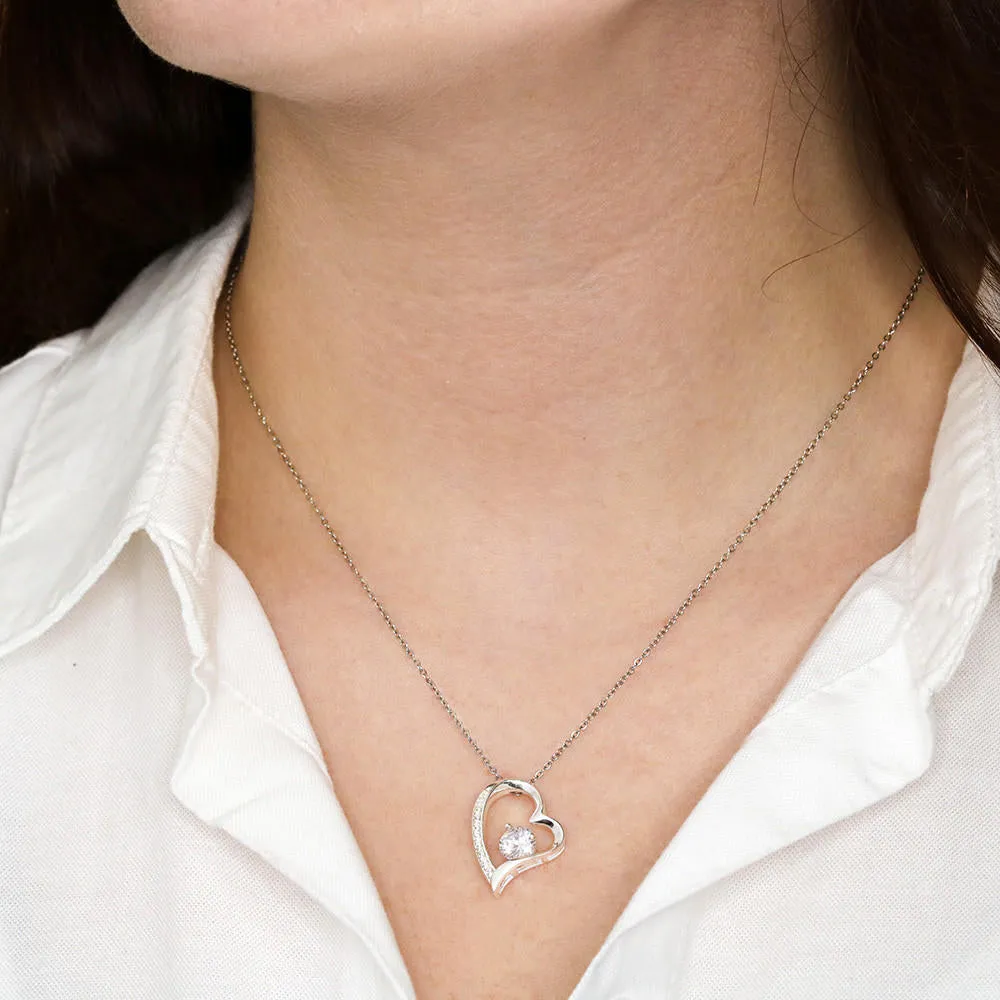 To My Daughter, If I Coud Give You On Thing, Forever Love Heart Pendant Necklace