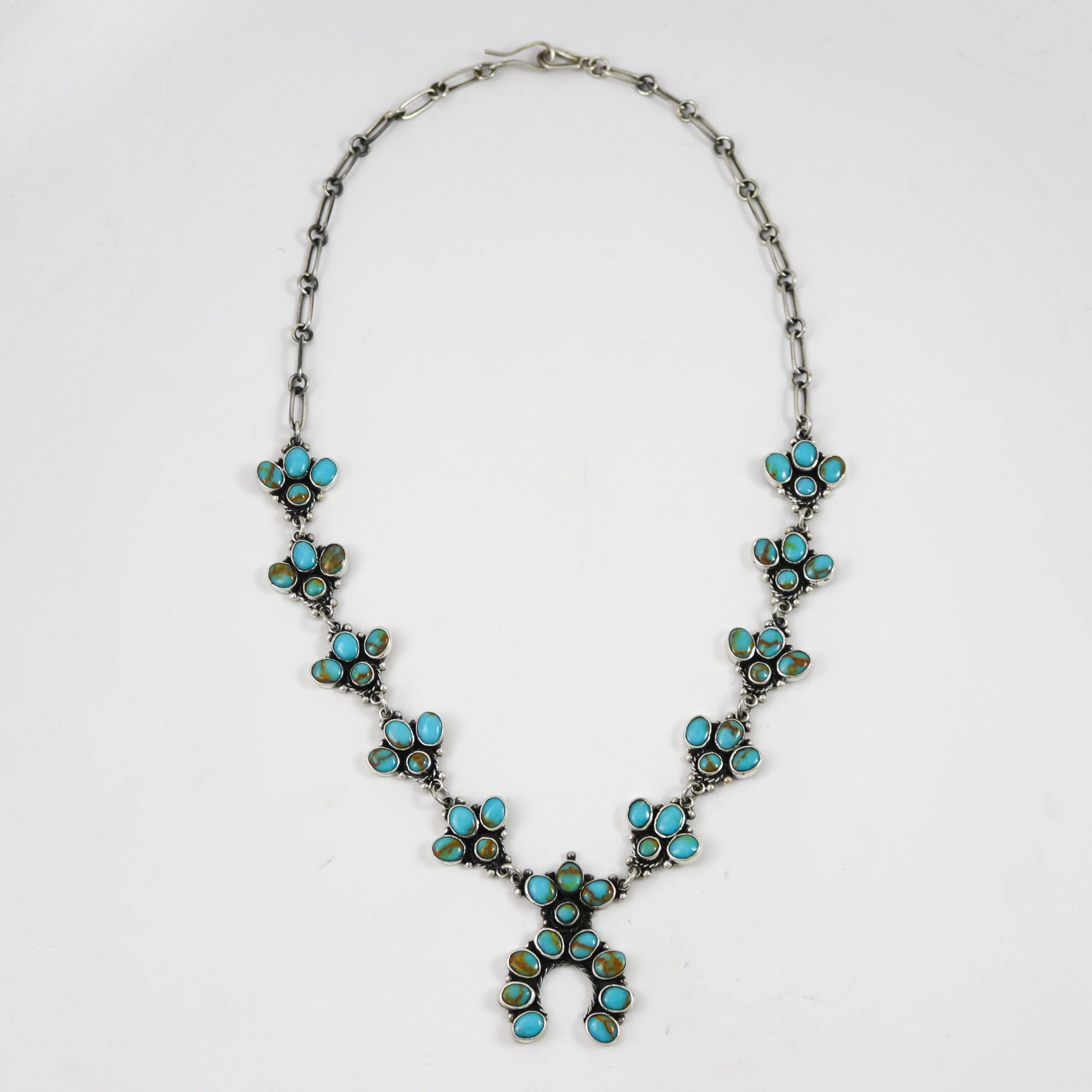 Turquoise Squash Blossom Necklace