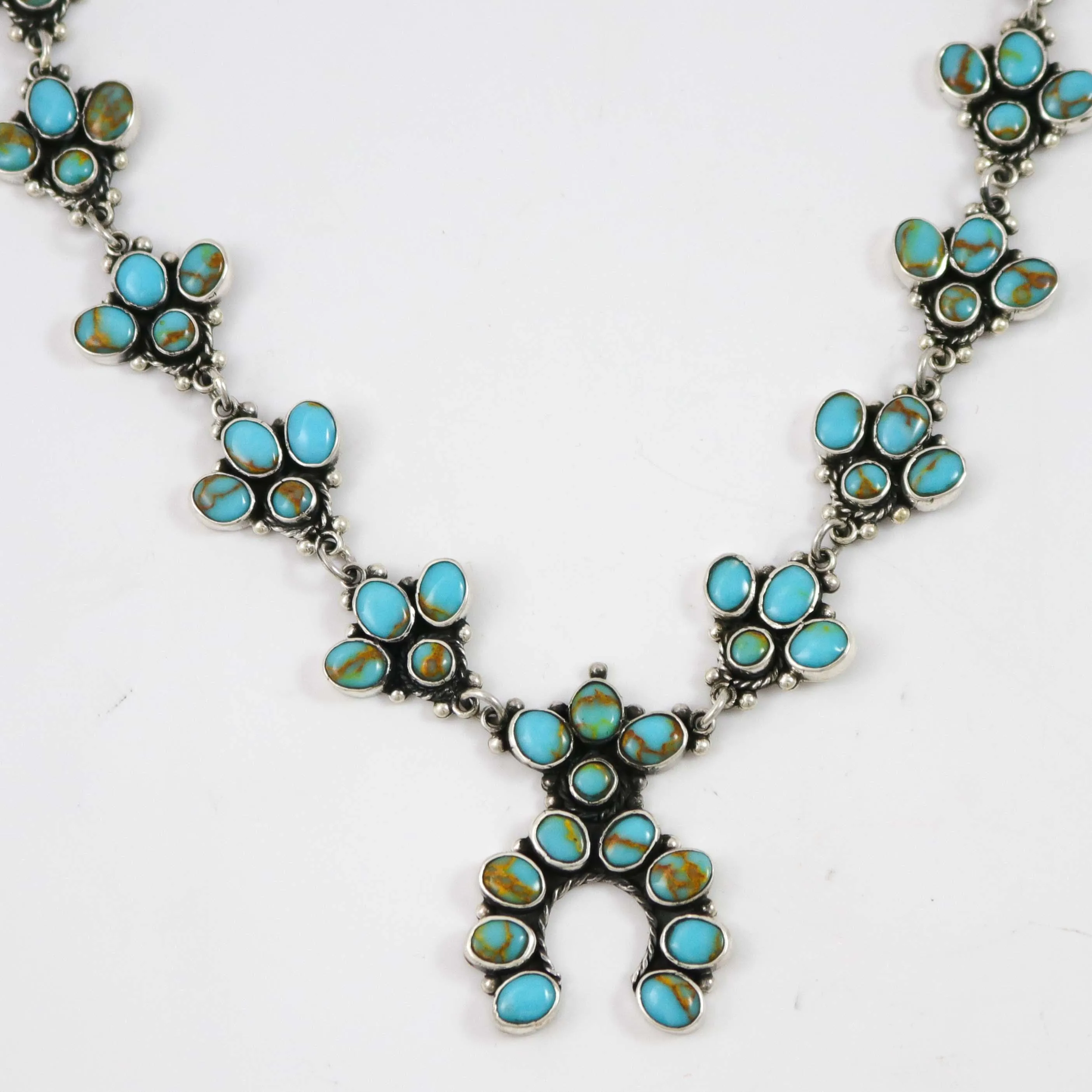 Turquoise Squash Blossom Necklace