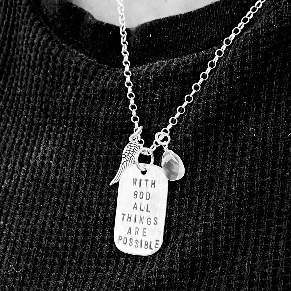 With God All Things Are Possible Necklace